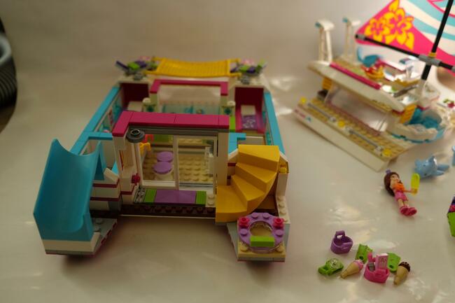 Lego Friends - 41317 - Słoneczny katamaran - statek, banan,