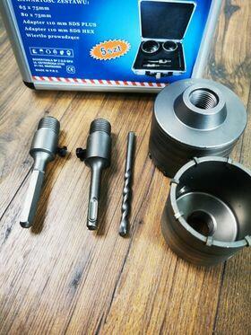 Boxer bx-494 nowe zestawy 5 sztuk otwornic z widią do betonu