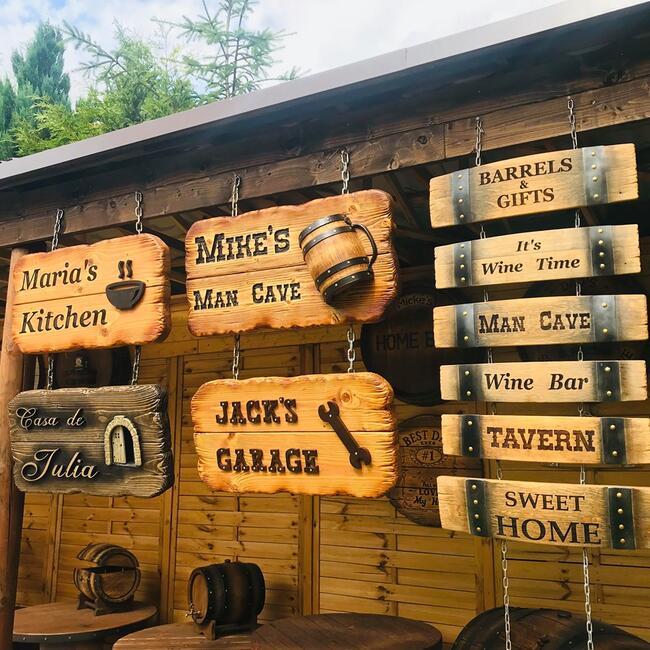 Beczka Barek Bar Wine Barrel Barskåp HemmaBar Fars dag