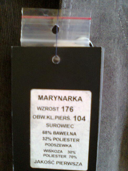 Marynarka męska NOWA 176cm