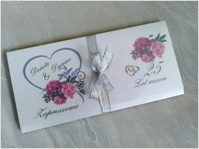 Zaproszenia na 25 rocznicę ślubu
