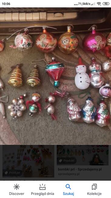 Lampki choinkowe z PRL-u bombki PRL