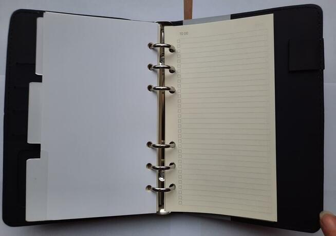 okładki organizera na gumkę czarny planer