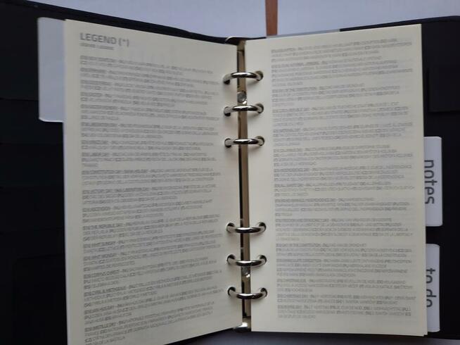 okładki organizera na gumkę czarny planer