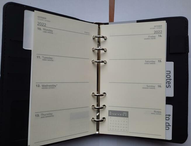 okładki organizera na gumkę czarny planer