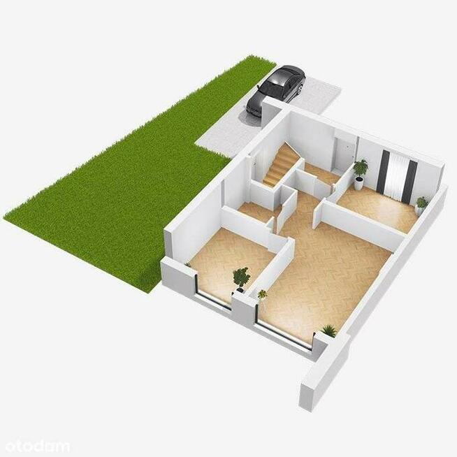 Bezczynszowe Dwupoziomowe Wawer z ogrodem + tarasy