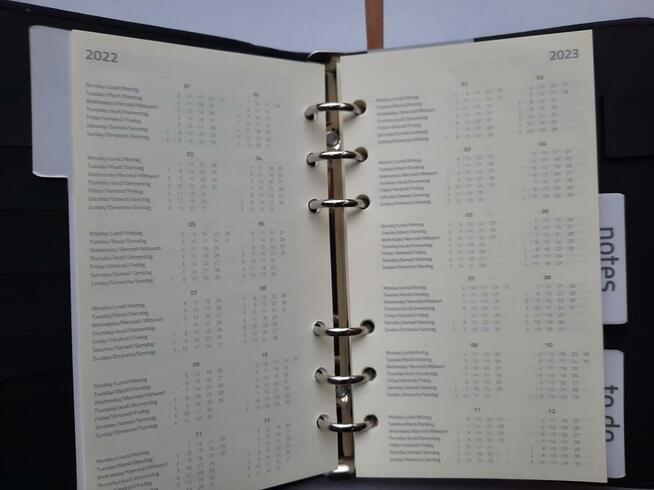 okładki organizera na gumkę czarny planer