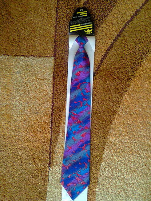 Krawat BEZ WIĄZANIA zapinany na klips wsuwany na ślub , wese