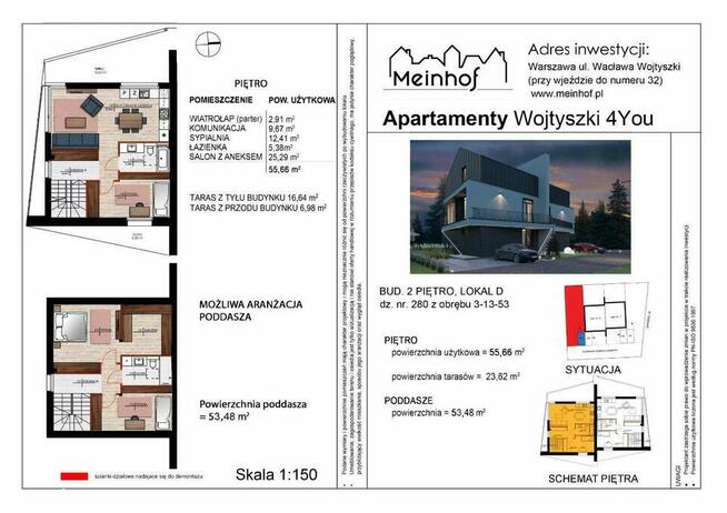 Bezczynszowe Dwupoziomowe Wawer z ogrodem + tarasy