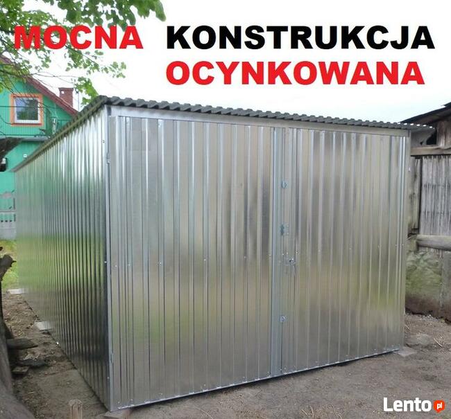 Garaż NOWOCZESNY np 6x5 dwuspad 2x uchylna ORZECH CAŁY KRAJ
