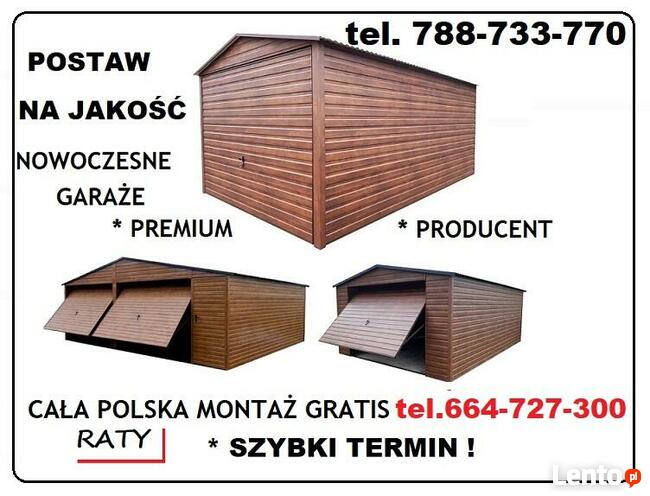 Garaż PREMIUM 3x5 dwuspad br uchylna ZŁOTY DĄB Cała Polska