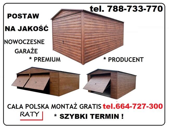 Garaż 6x6 2xuchylna DWUSPAD okucia OKLEINA nowość POLSKA !