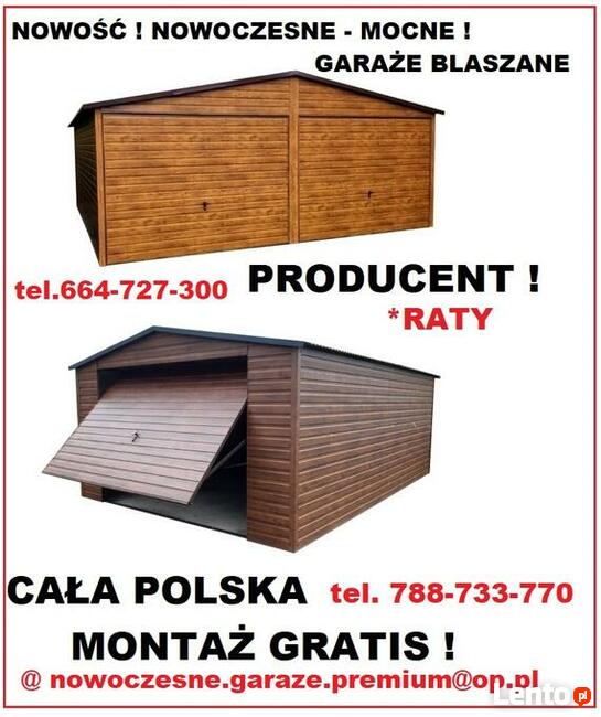 Garaż PREMIUM 3x5 dwuspad br uchylna ZŁOTY DĄB Cała Polska