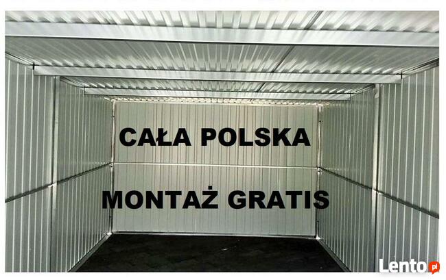 Garaż NOWOCZESNY np 6x5 dwuspad 2x uchylna ORZECH CAŁY KRAJ