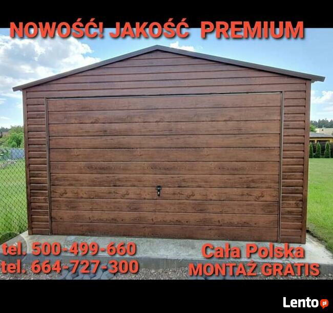 Garaż PREMIUM 3x5 dwuspad br uchylna ZŁOTY DĄB Cała Polska