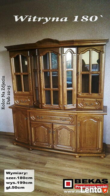 Stylowy Komplet Mebli Dębowych do Salonu Bekas Producent