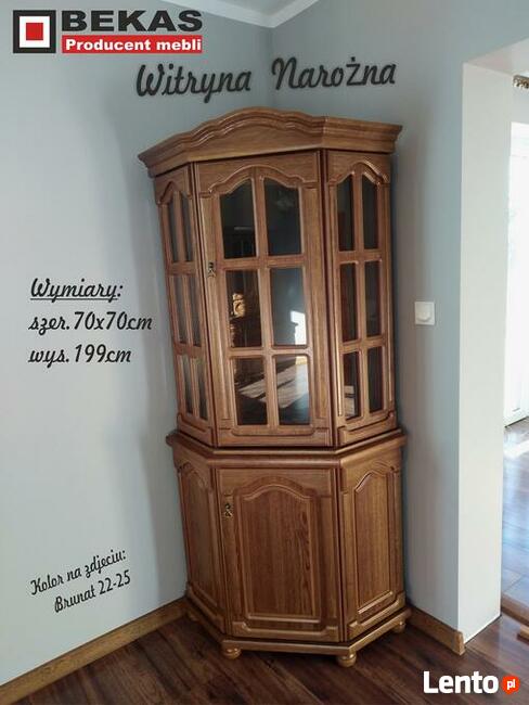 Stylowy Komplet Mebli Dębowych do Salonu Bekas Producent