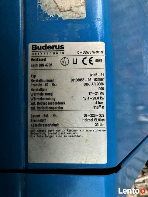 PIEC OLEJOWY BUDERUS