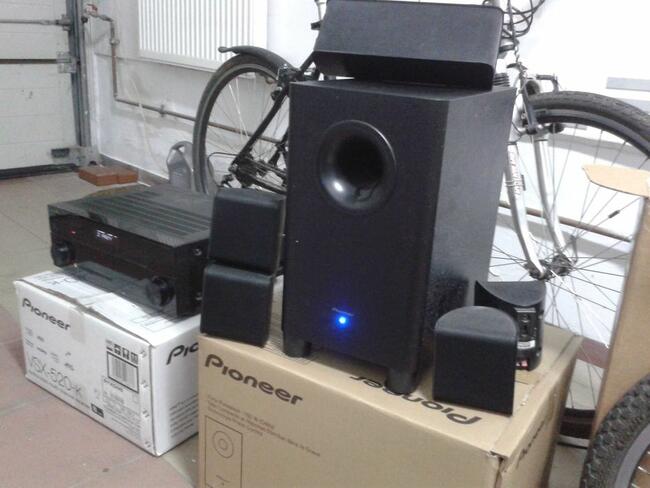 kino domowe Amplituner Pioneer Vsx 520, zestaw głośników 5.1