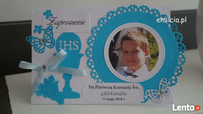 Tanie Zaproszenia + Koperta Komunia / Chrzest / Sezon 2020r.