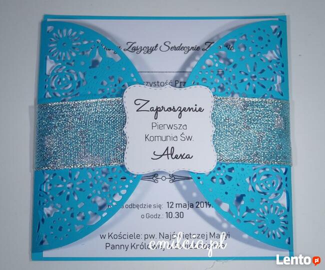 Tanie Zaproszenia + Koperta Komunia / Chrzest / Sezon 2020r.