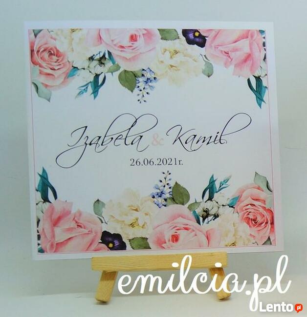 Zaproszenia + Koperta Ślub Wesele Wedding