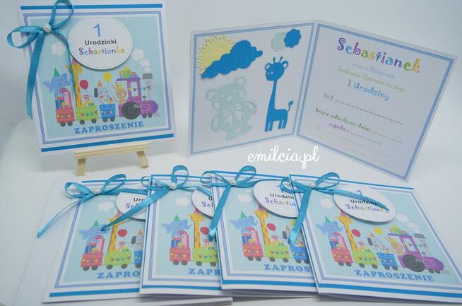 Zaproszenia + Koperta / URODZiNY, HAPPY BIRTHDAY, ROCZEK