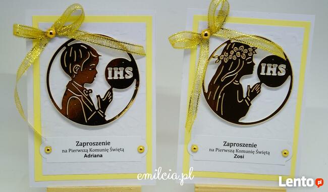 Tanie Zaproszenia + Koperta Komunia / Chrzest / Sezon 2020r.