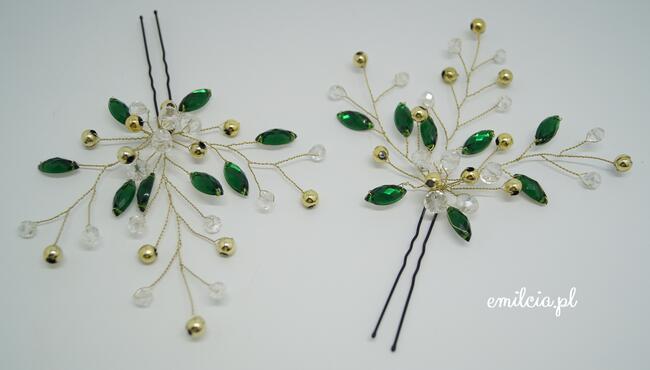 KOMUNiA Stroik - Kokówka - Gałązka Ozdoba do włosów Ślub