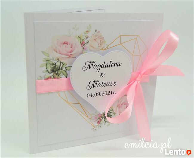 Zaproszenia + Koperta Ślub Wesele Wedding