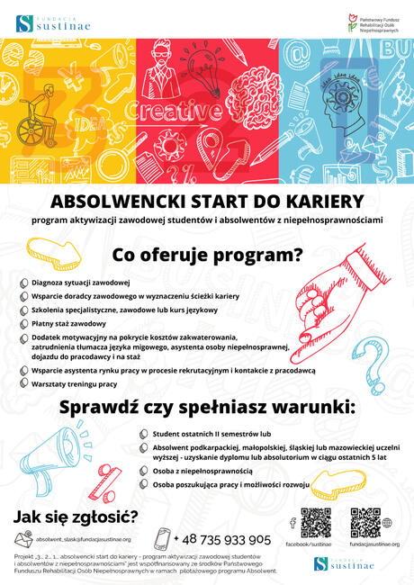 Kursy oraz staż dla niepełnosprawnych studentów