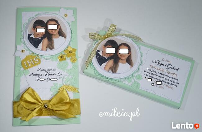Tanie Zaproszenia + Koperta Komunia / Chrzest / Sezon 2020r.