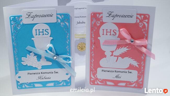 Tanie Zaproszenia + Koperta Komunia / Chrzest / Sezon 2020r.