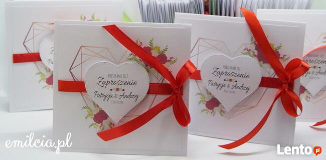 Zaproszenia + Koperta Ślub Wesele Wedding