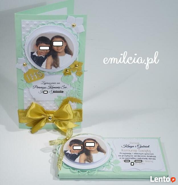 Tanie Zaproszenia + Koperta Komunia / Chrzest / Sezon 2020r.