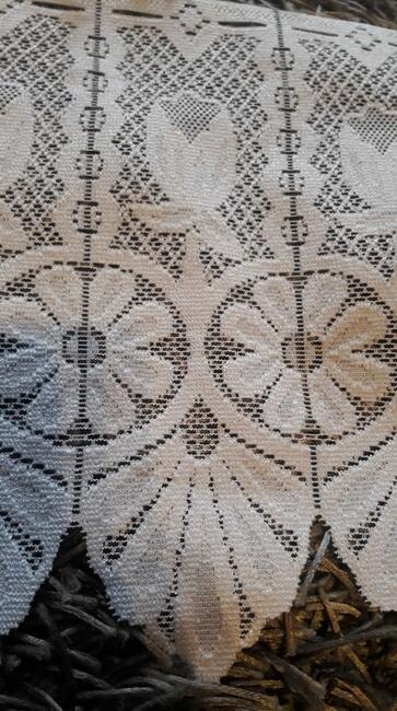 Biała zazdrostka panelowa wys 30 cm firanka