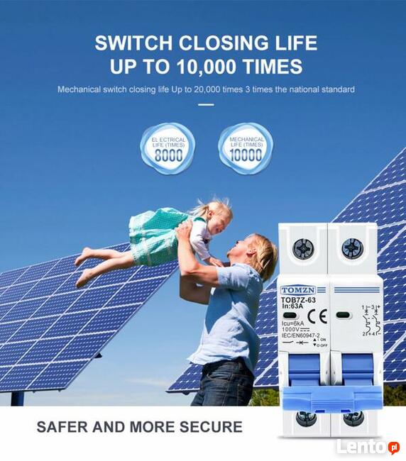 Wyłącznik nadprądowy DC 1000V 16 A 2P FOTOWOLTIKA