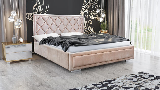 *Łóżko o niesamowitej elegancji MARGO 140x200 z materacem