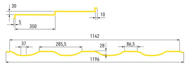 Blacha dachowa modułowa BOLERO, pokrycie dachowe, RAL 8017,