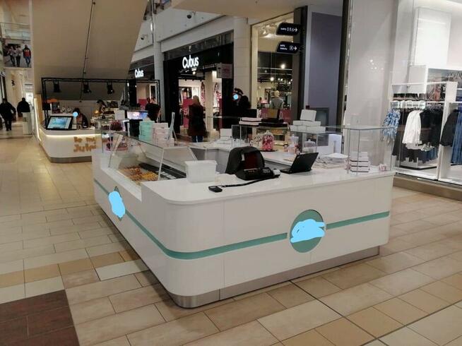 Wyspa gastronomiczna stoisko handlowe wyposażona - używana