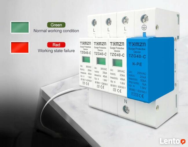 Ogranicznik przepięć SPD 4P AC T1+T2 TOMZN