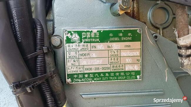 Chiński silnik WD615 99, 302kW, 2200r/min