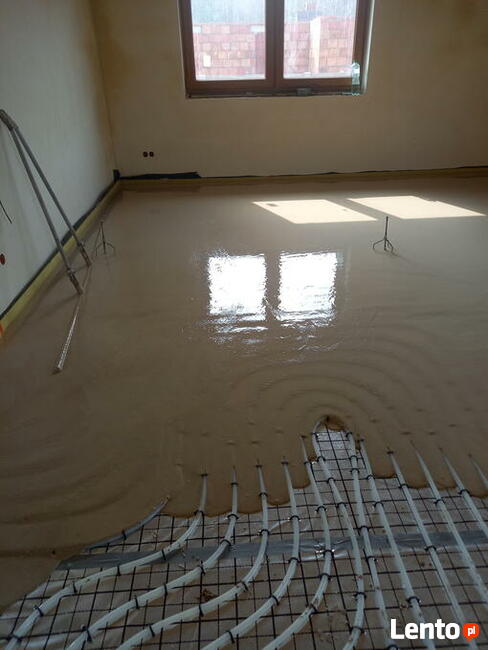 Płynny styropian, styrobeton, anhydryt Knauf na ogrzewanie.