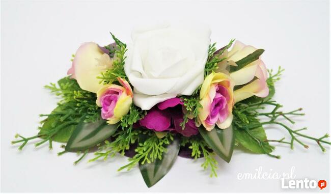 Grzebyk ozdoba do włosów Biskupi - Róż - Ecru Ozdoba