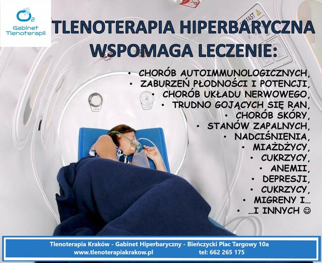 Tlenoterapia Kraków NOWA HUTA/ komora hiperbaryczna