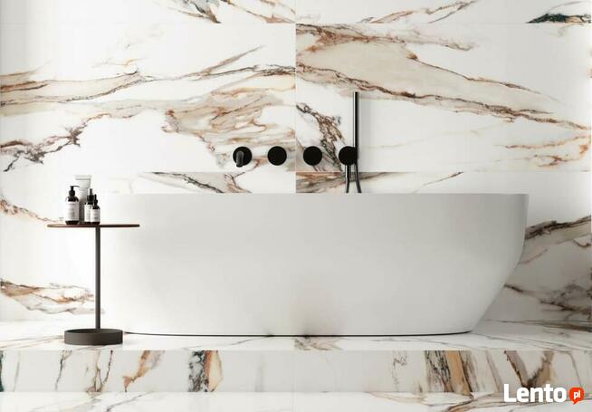 Płytki łazienkowe marmur Calacatta gold 120x60
