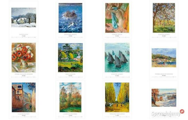 Degas Monet Gogh Sisley Renoir Impresjonizm 13 plakatów