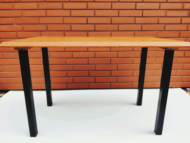 Stolik kawowy drewniany, plaster drewna, loft, żywica