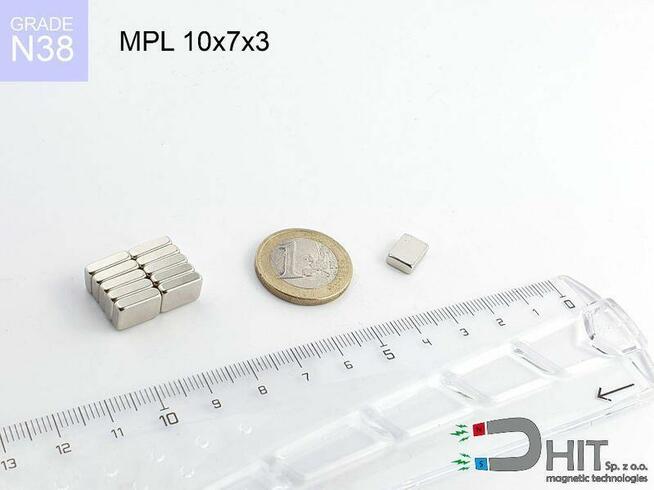 MPL 10x7x3 [N38] magnes płytkowy magnes neodymowy