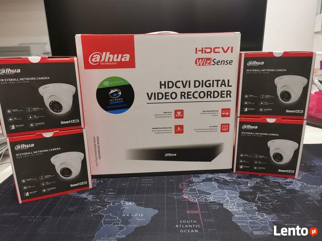 Zestaw Monitoringu 4 kamery 2 Mpx z montażem.